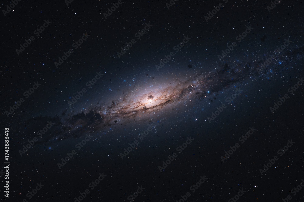 Fototapeta premium Distant galaxies and cosmic clouds from the depths of space.