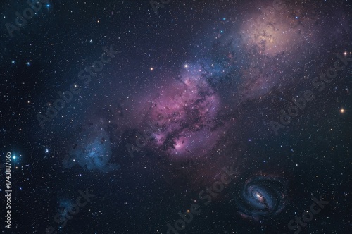 Colorful cosmic panorama showcasing luminous stars and swirling galaxies, embodying the spirit of interstellar discovery.