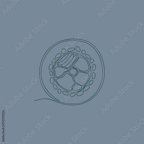 Close-up of a modern, sleek electric vehicle wheel with detailed rim design and tire tread pattern on a neutral