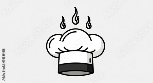 Chefs hat with flame the chefs hat is a tall, pleated hat worn by chefs it is a symbol of the culinary profession