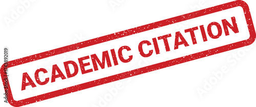 Academic citation grungy rubber stamp effect for scholarly works, education, and research