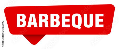 barbeque red sticker isolated on transpatent background. barbeque sign