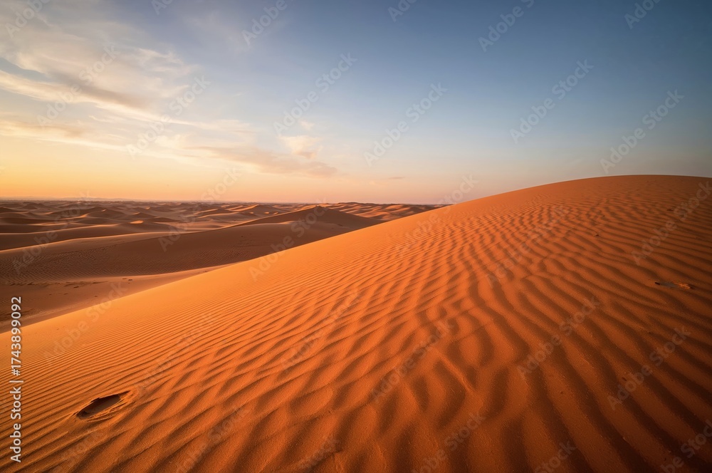 Naklejka premium Expansive dunes of the vast desert landscape