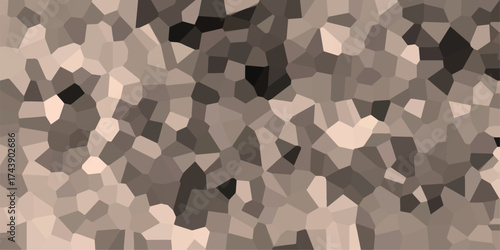 Geometric mosaic pattern in muted grayscale tones, composed of irregular polygonal shapes with subtle variations in shade and light