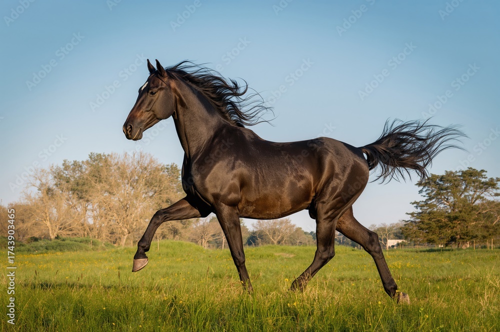 Obraz premium The display of the elegant desert horse