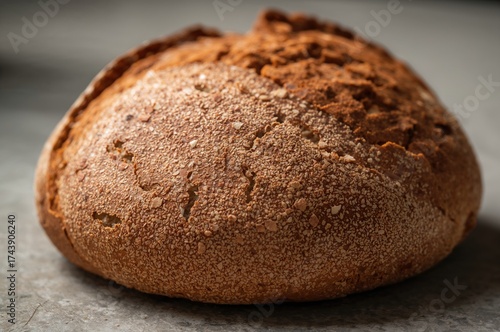 Close-up of Handmade Rye Loaf