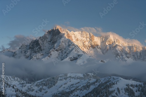 Wallpaper Mural The snow-capped mountain showcases the power and elegance of the natural world. Torontodigital.ca