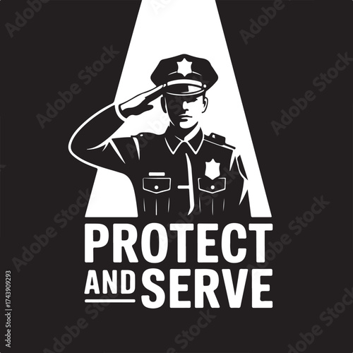 Officer salutes honoring service and protection