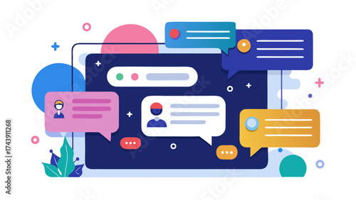 Illustration of a digital communication interface