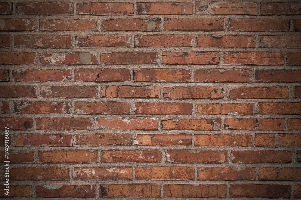 Fototapeta premium Natural background featuring aged brick wall texture