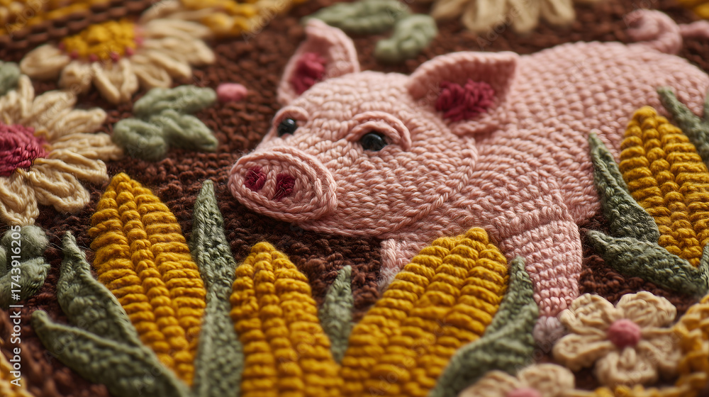 Obraz premium Woven Pig 