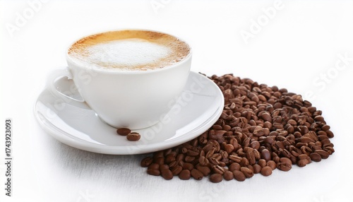 isolated coffe with milk or latte macchiatto