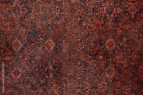 Textured Pattern of Traditional Persian Carpet Background