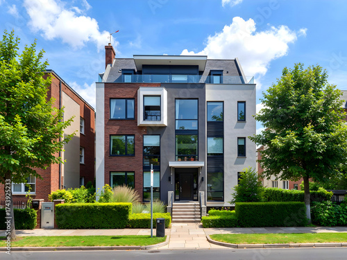 Wallpaper Mural New English Estate attractive garden, neat street, UK. Torontodigital.ca