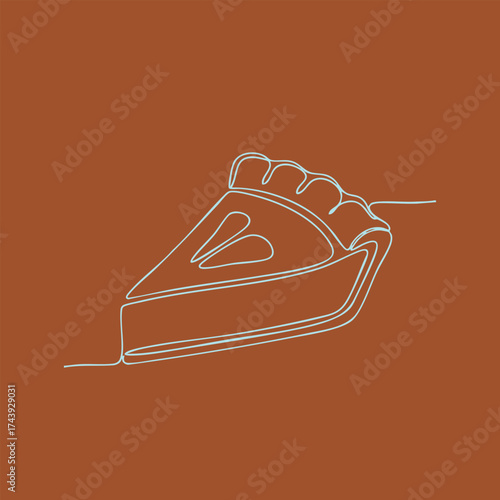 Minimalist Line Drawing of an Iron on a Solid Brown with Simple Artistic Style