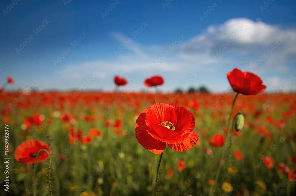 Obraz premium Crimson Poppy Blossoms