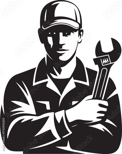 Professional mechanic ready for repairs now