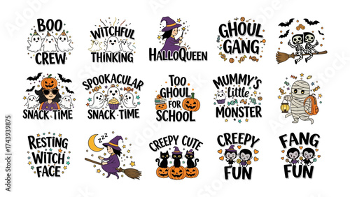 Halloween-Themed Illustrations: A delightful collection of festive illustrations, with creative designs, perfect for seasonal decorations, evoking the spooky spirit