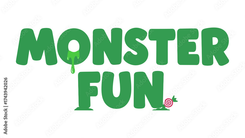 Fototapeta premium Monster Fun: A vibrant and playful logo.