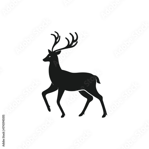Deer silhouette, deer animal silhouette