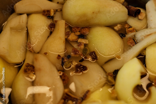 Close-up shot of stewed pea...