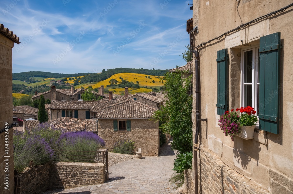 Fototapeta premium Picturesque ancient classic buildings in a historic European area