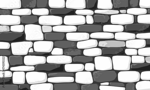 Stone wall texture, grey cobblestone surface, natural masonry background, abstract stonework design