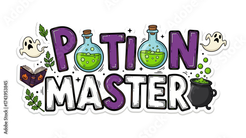 Potion Master: Spooky illustration that shows the creativity of potion.