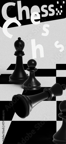 chess board with chess figures