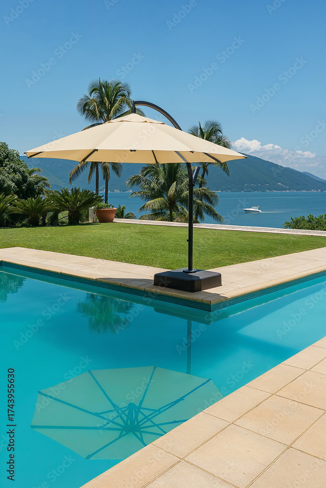 Fototapeta premium Piscina com vista para o mar