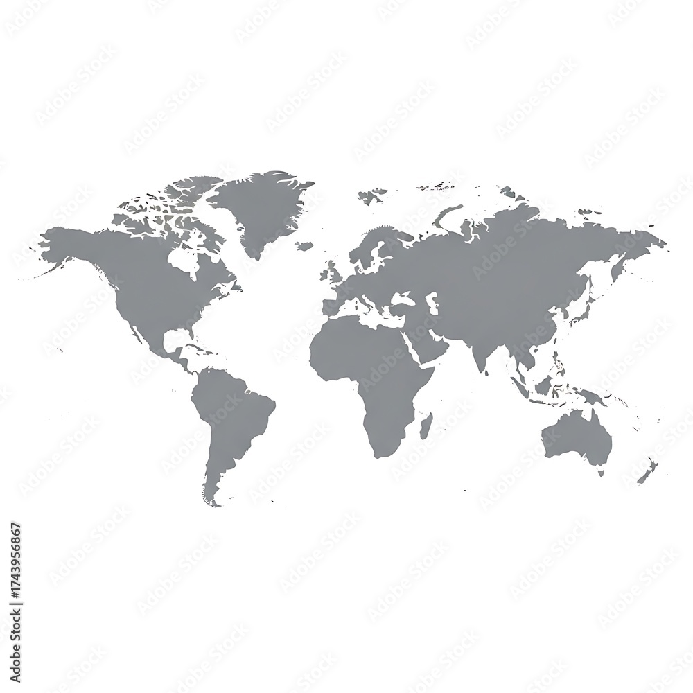 Obraz premium Global World Map Illustration.