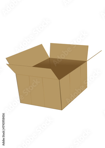 open cardboard box