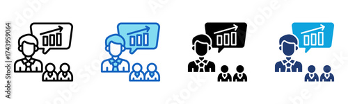 Chain Of Command icon Multi Style Vector Illustration