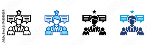 Manager icon Multi Style Vector Illustration