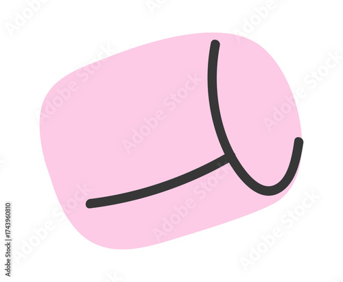 Pink marshmallow Christmas gum sweetmeat