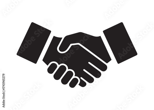 Handshake Icon, Handshake Solid Vector Design