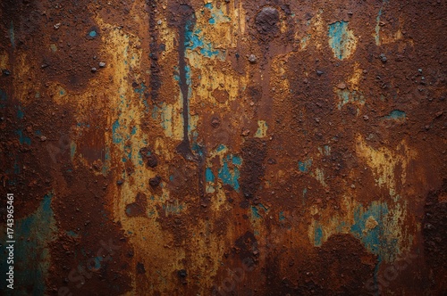 Detailed view of rusted metal surface