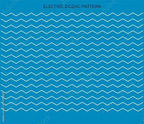 This icon features a repeating white zigzag or chevron pattern layered over a solid teal or blue background. The lines create a continuous, energetic ripple effect.