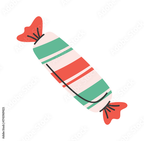 Wrapped prolonged caramel candy sweets