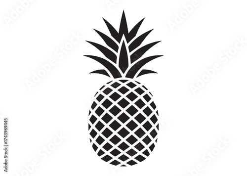 Pineapple Icon, Pineapple Solid Vector Design