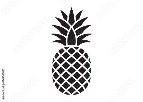 Pineapple Icon, Pineapple Solid Vector Design