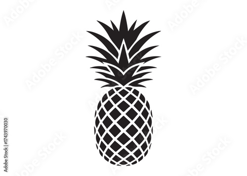Pineapple Icon, Pineapple Solid Vector Design