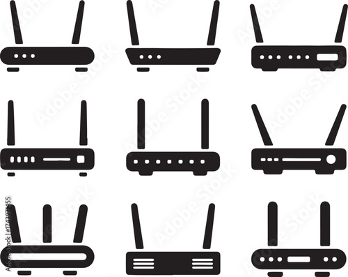 Router Illustration Collection Connection