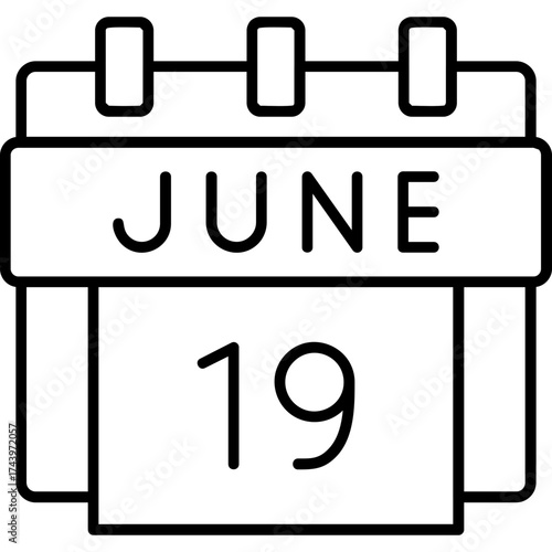 19th June Date Icon