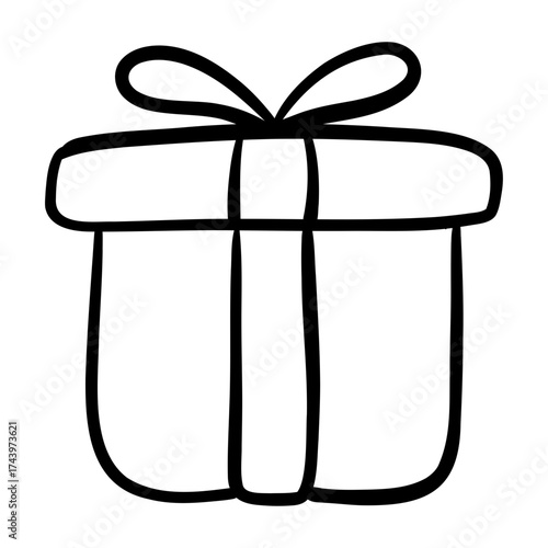 gift handdrawn icon
