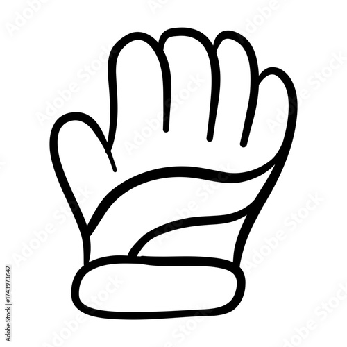 mitten handdrawn icon