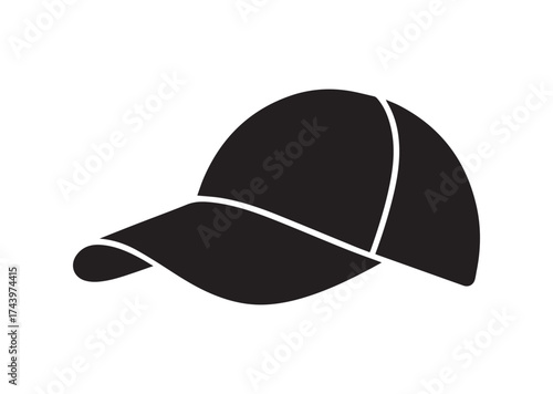 Cap Icon, Baseball Cap, sport hat Solid Vector Design