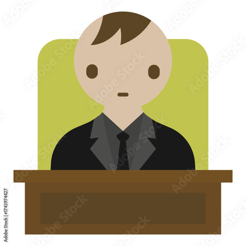 CEO icon in flat style