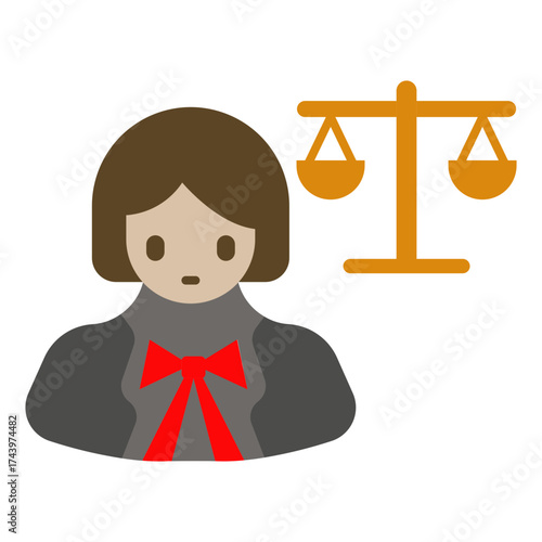 lawyer icon in flat style