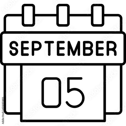 5th September Date Icon